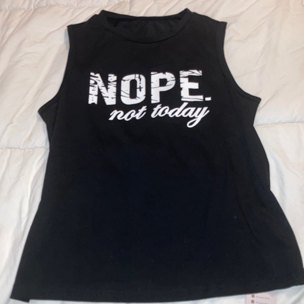 Black tank top